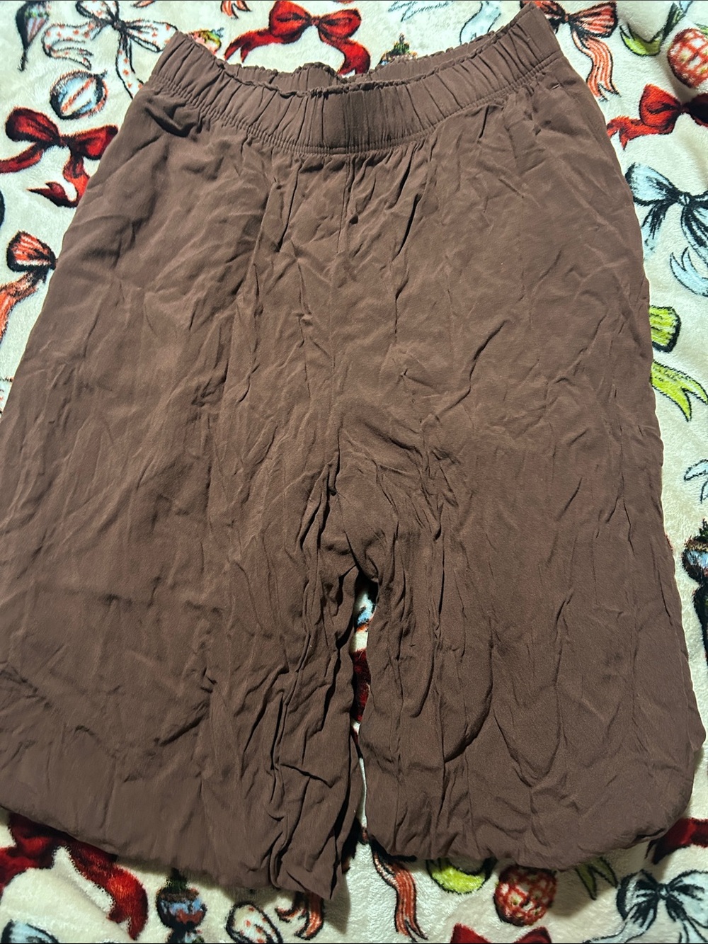 H&M Wide Leg Pants in Brown